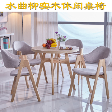 Pine toughened glass small family glass eat desk and chair