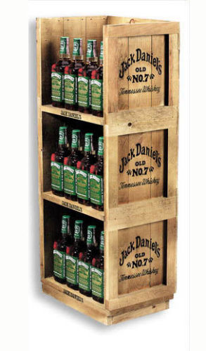 Customized Aluminum Bar Wine Bottle Floor Wooden Display Racks Shelf