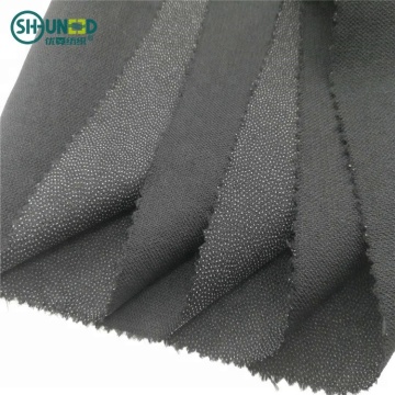 Soft Handfeeling 50D Twill Woven PA Double Dot Fusible Interlining