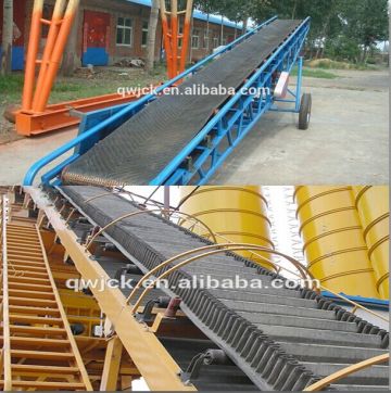 Polyester cotton low type ribs conveyor belt with 15 mpa