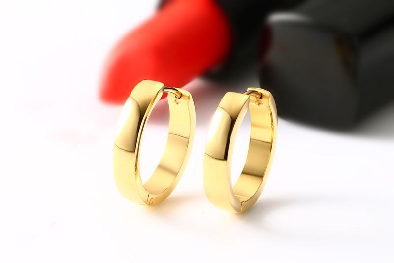 aretes de oro stainless steel aretes y accesori gold small hoop earrings woman18k gold hoop earrings