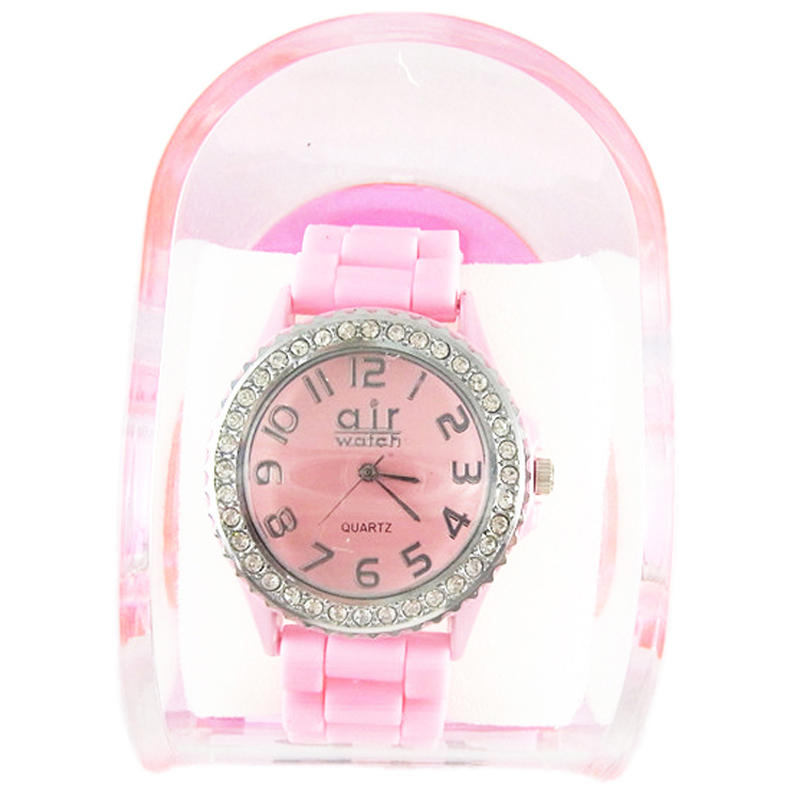 pink geneva watch