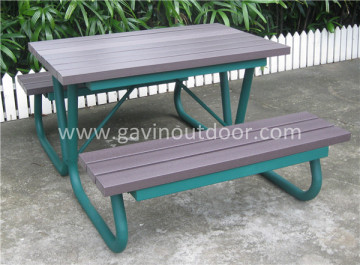 Outdoor wood table outdoor wooden bench table set
