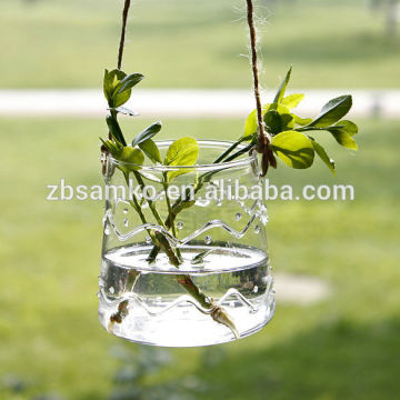 Cylinder borosilicate hanging glass pot glass hanging plant glass terrarium