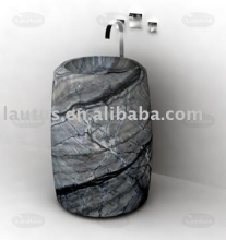 Marble Pedestal Sink--Lautus Bathroom Marble Pedestal Sink (Antique Forest)