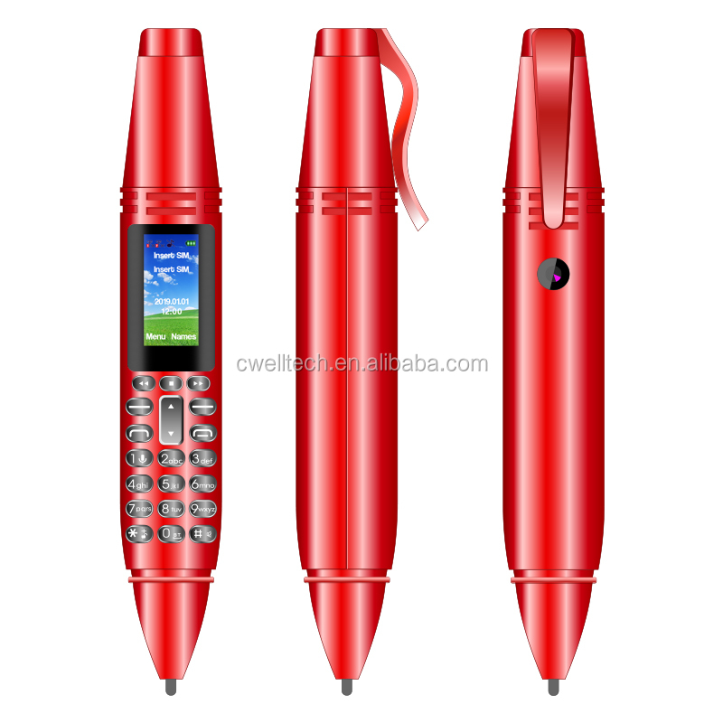 UNIWA AK007 0.96 Inch Screen Dual SIM Card Magic Voice Cellphone Pen Shape Mini 2G Senior Phone