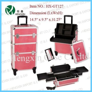 wholesale professional makeup cosmetic trolley beauty case