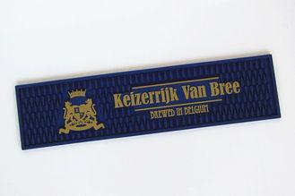Eco friendly PVC beer bar mat Blue personalised bar runners