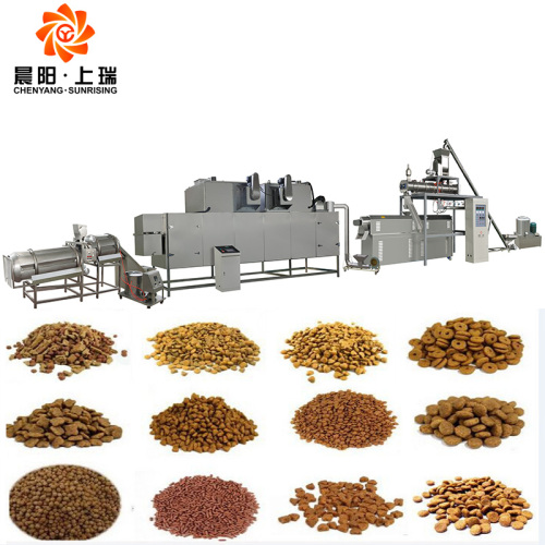 Línea de producción de la máquina de fabricación de pellets de comida para perros y gatos