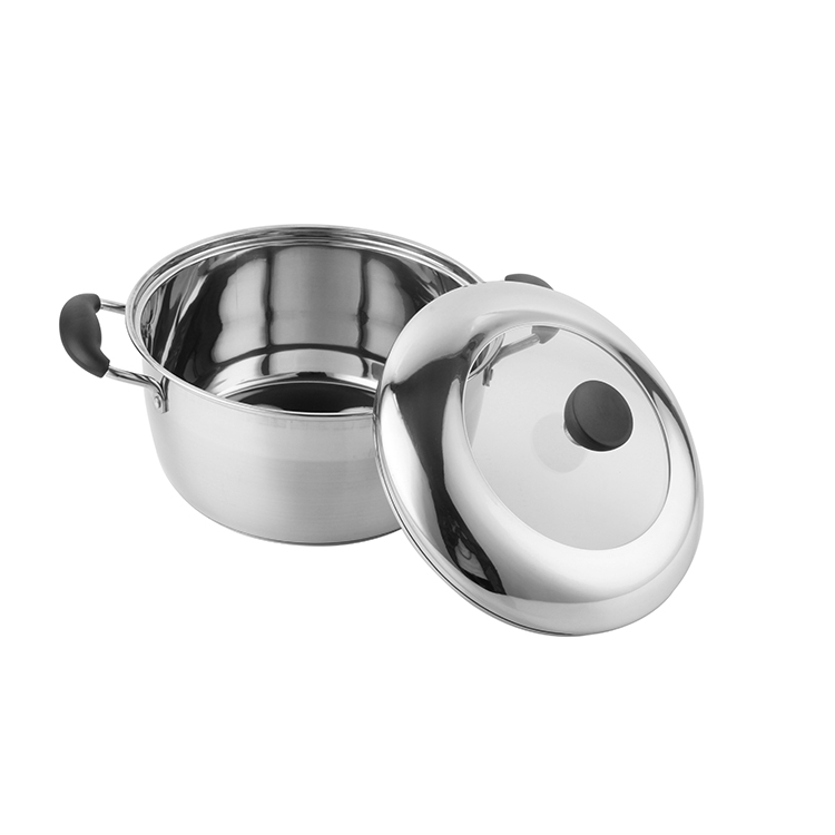 stainless steel straight body deep soup pot