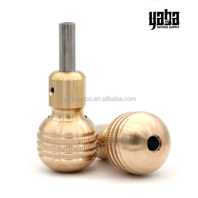 YaBa Round & Diamond Self-locking Copper Tattoo Machine Handle Tattoo Grip Tube