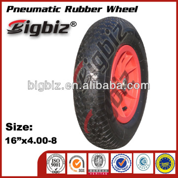 Custom rubber wheel,16x4.00-8 dolly rubber wheel bearing