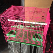 Small size pink color wire metal bird cage