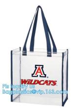 clear vinyl pvc zipper bags with handles, waterproof shopping clear pvc cosmetic handles plastic bag with snap button