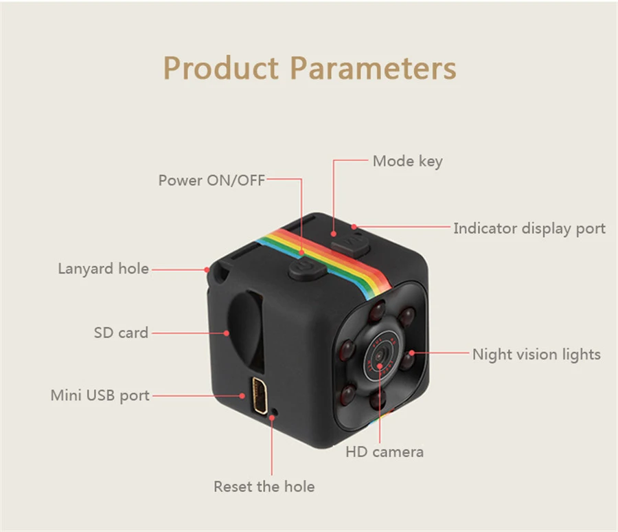 New Arrival! Mini Camera Sq11 HD Camcorder Night Vision 1080P Sport Camera Digital Video Recorder