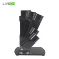 5pcs Stainless Steel Kitchen Knife Set with Block