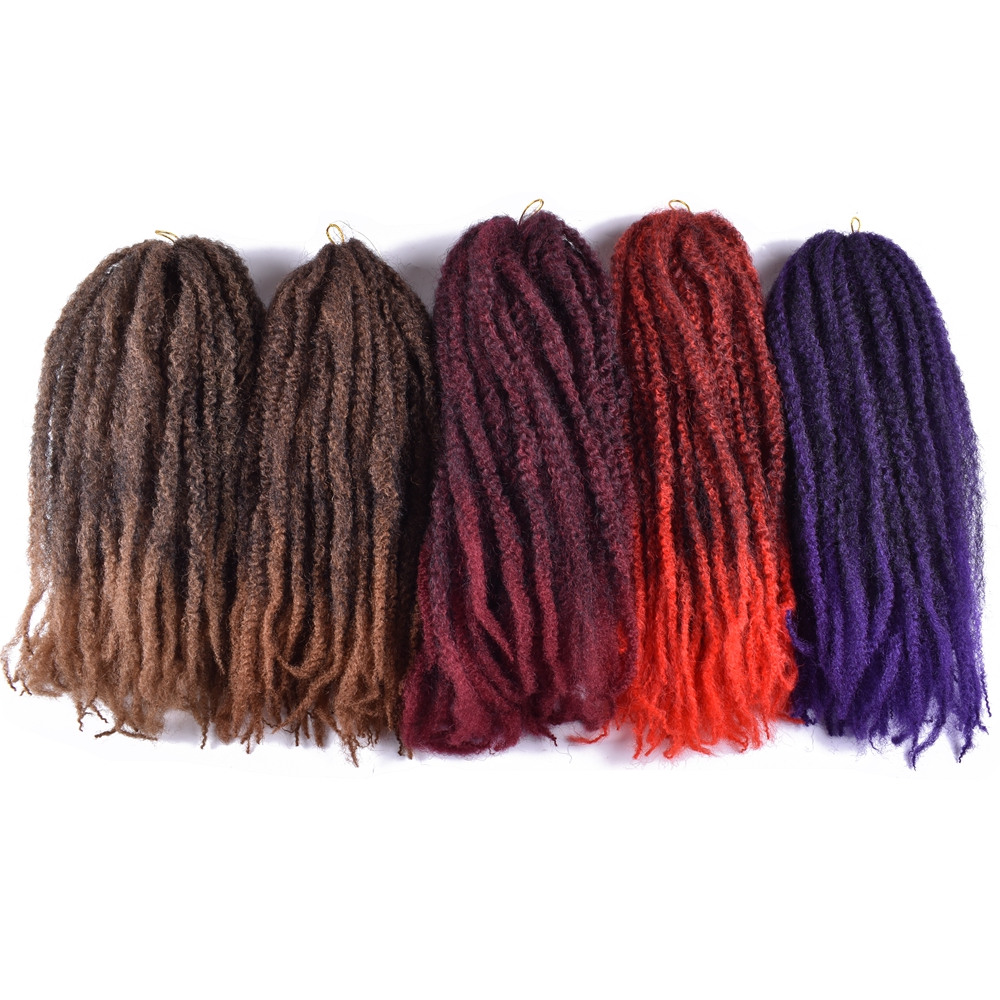 Hot sell 20 inch 110g afro kinky curly twist braiding hair cheap marley braid hair extension