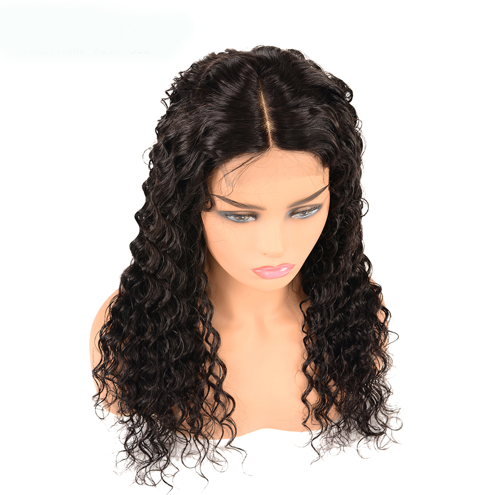 210% Density 4*4   Natural Wave Lace Wigs Human Hair Virgin Wigs  ,100%Cuticle Aligned Unprocessed  9a Natural virgin hair wigs,