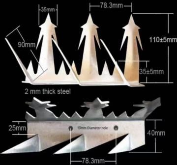 PVC Coated And Galvanized Wall Spike