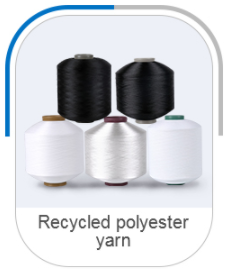 100%polyester recycled plastic recycle pet bottle yarn for weaving tablecloth