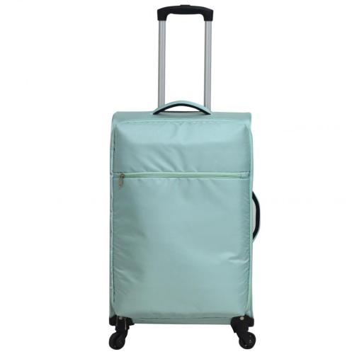 Bagaglio in poliestere verde chiaro Softshell 4 ruote