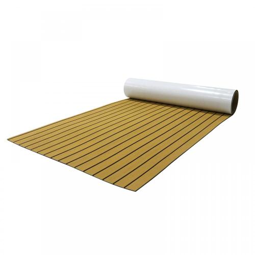 Tapis de pont en teck de couleur brune