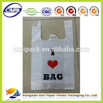 China manufacturer PE multicolored T-shirt plastic bags