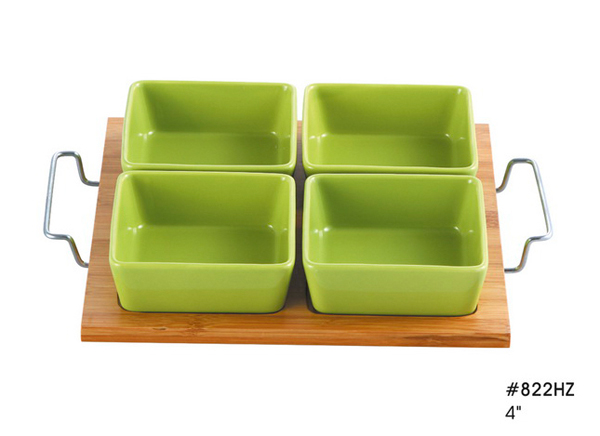 snack bowls bamboo tray 