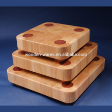 Bamboo kitchen butcher chopping blocks with feet