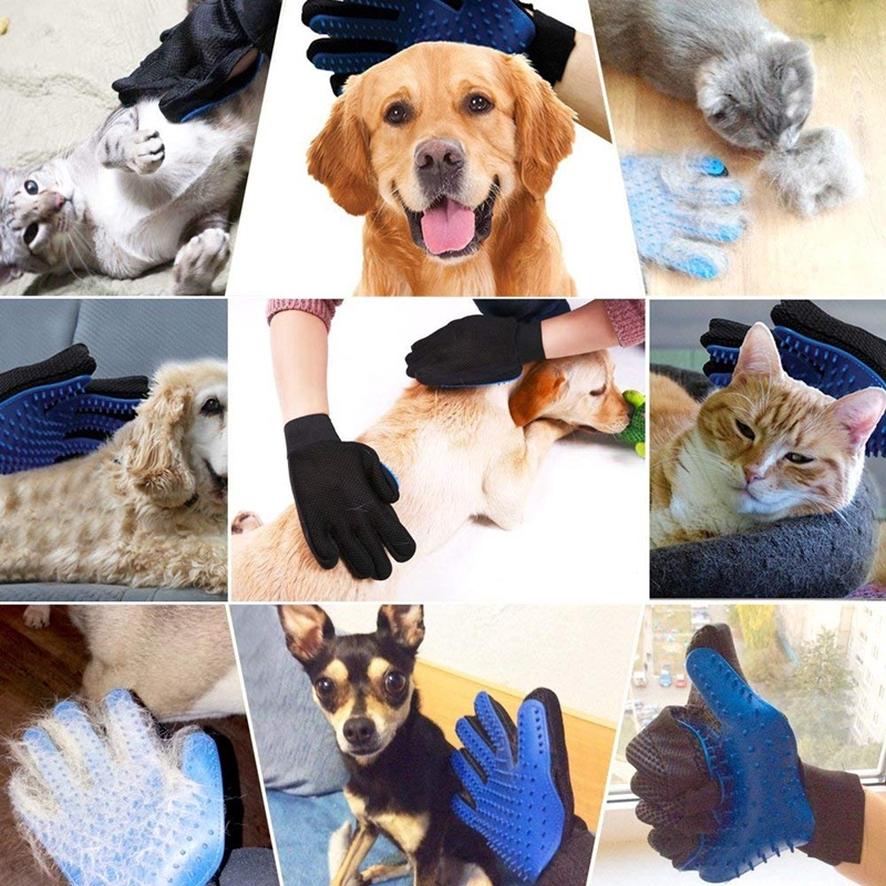 Silicone Deshedding Shedding Bath Cat Dog Pet Grooming Glove for Pet