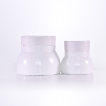Special shaped cream jars with white lids