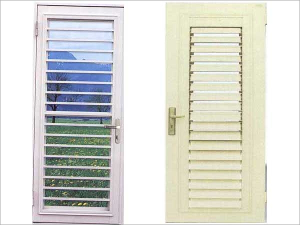 Outward opening ventilation entry doors/pvc louver door