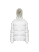 Ladies' white warm down jacket