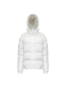 Ladies' white warm down jacket