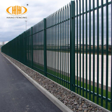 Durable 1.8x2.4m powder coated steel euro palisade fence