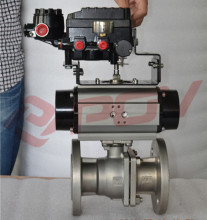 adjustable flange pneumatic actuated ball valve with solenoid valve