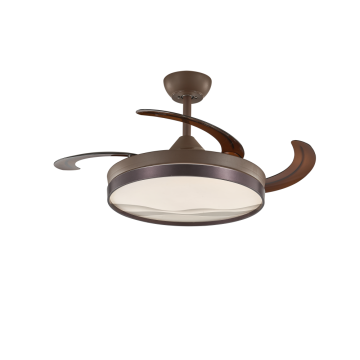 Brown Retractable Ceiling Fan