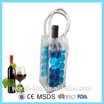 Reusable gel wine cooler freezer pack