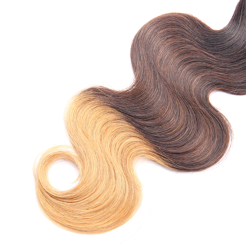 Hair Extension 1B/4/27 Ombre Color China Factory Apply Brazilian Human Hair Unprocessed Pure Original Natural Hair