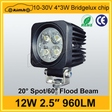 Square Style Car ATV UTV Tracktor 12 Voltage 12w work light led
