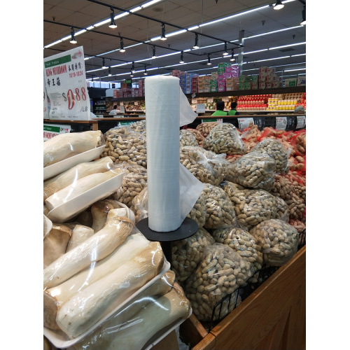 Transparente flache Plastiktüten auf Rolle für Supermarkt