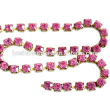 Fashion High Quality Metal Crystal Rhinestone Cup Chain
