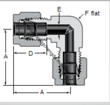 Metal Tube Elbow Ferrule Union Connector