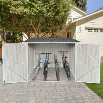 Cobertizos de almacenamiento de bicicletas elegantes y espaciosos para uso en el hogar