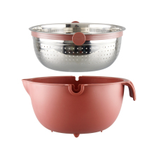 High-Quality Durable Stainless Steel Salad Bowl Set - Versatile Salad Basin