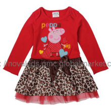 Fancy winter child wholesale tutu dresses from child peppa pig clothin