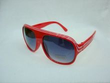 Red Plastic Women Pilot Sunglasses