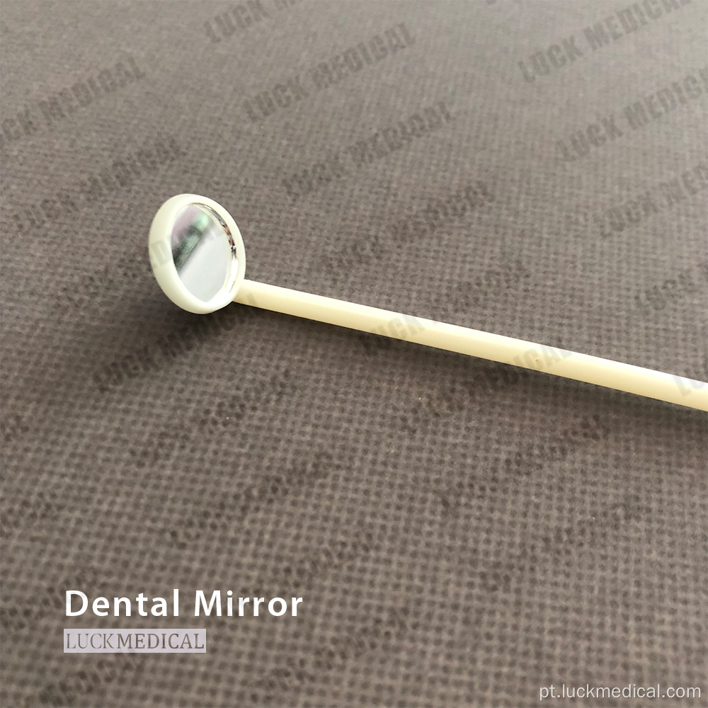 Uso de inspeção oral de espelho da boca de plástico médico