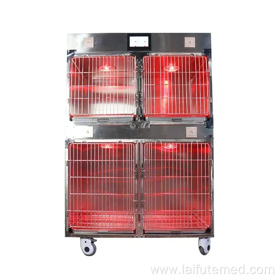 Best Quality Hospital Vet Equipment Stainless Steel 304 Animals Pet Clinic ICU Cage Oxygen Cage