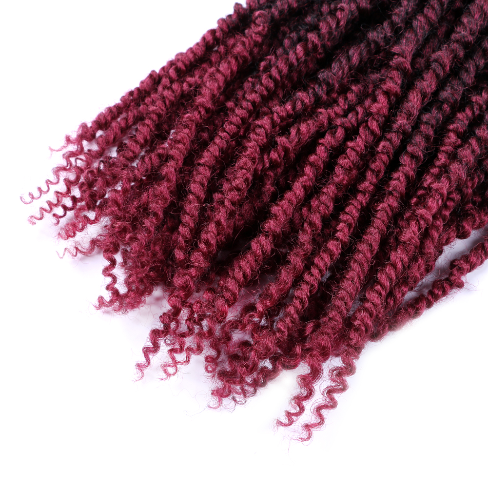 Pre-twisted Passion Twist Crochet Hair Extensions Ombre Color Pre Twist Passion Water Wave Braiding Hair Synthetic Fiber